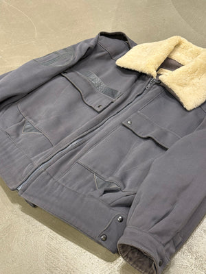 1980s Claude Montana flight avaitor shearling jacket