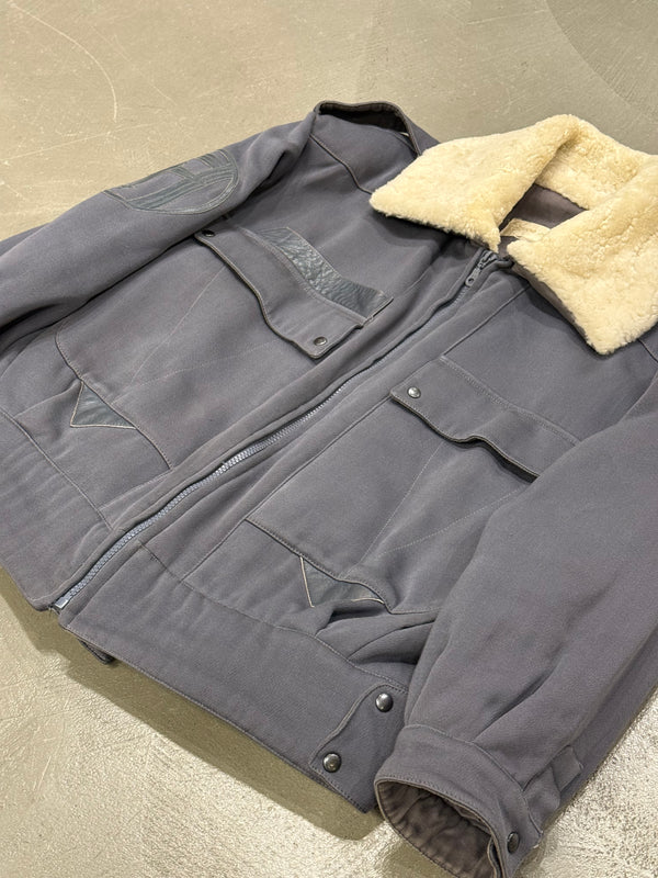 1980s Claude Montana flight avaitor shearling jacket
