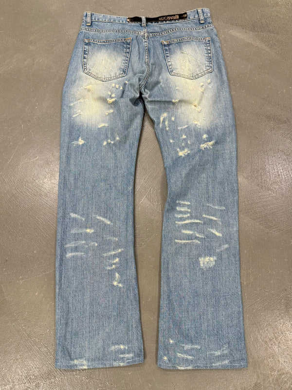 2000s Roberto Cavalli distressed jeans