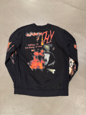 2015 Givenchy heavy metal printed sweatshirt