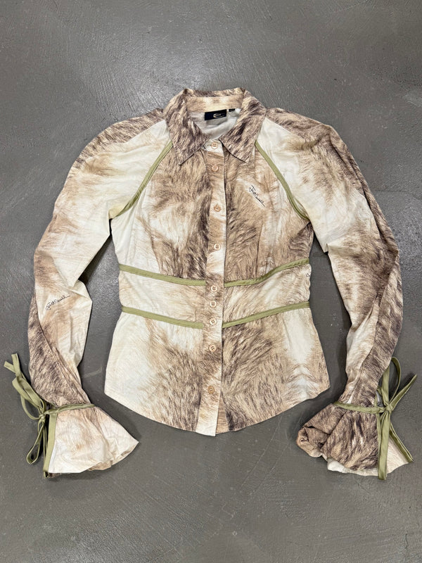 2000s Cavalli print shirt