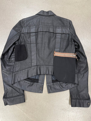 S/S2003 Rick Owens "Suckerball" runway waxed denim jacket