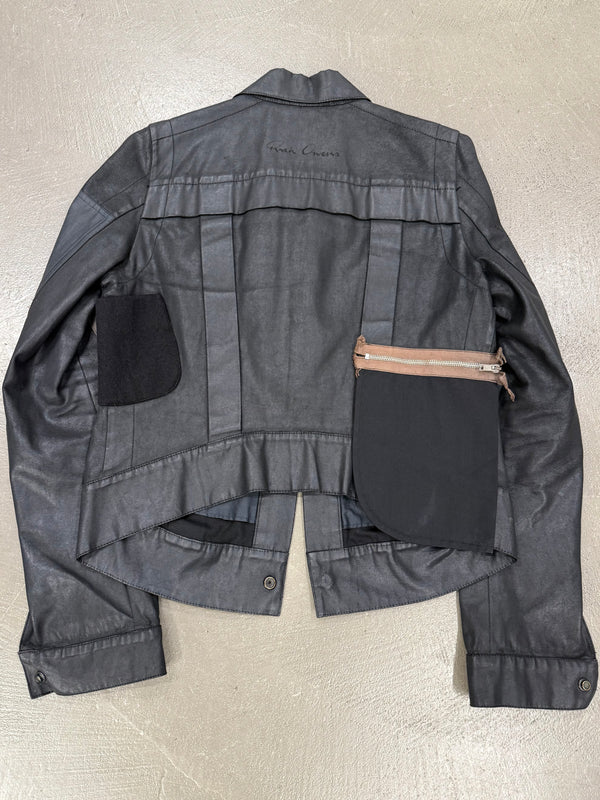 S/S2003 Rick Owens "Suckerball" runway waxed denim jacket