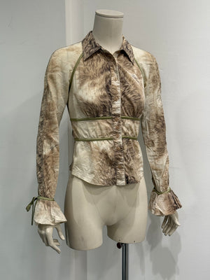 2000s Cavalli print shirt