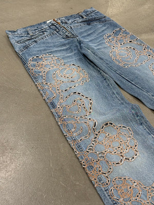 S/S 2008 Roberto Cavalli laser cut jeans