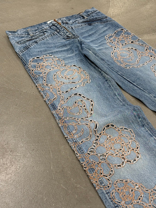 S/S 2008 Roberto Cavalli laser cut jeans