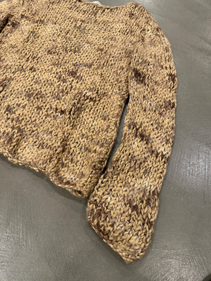 1990s Emporio Armani hand knitted asymmetrical wool sweater