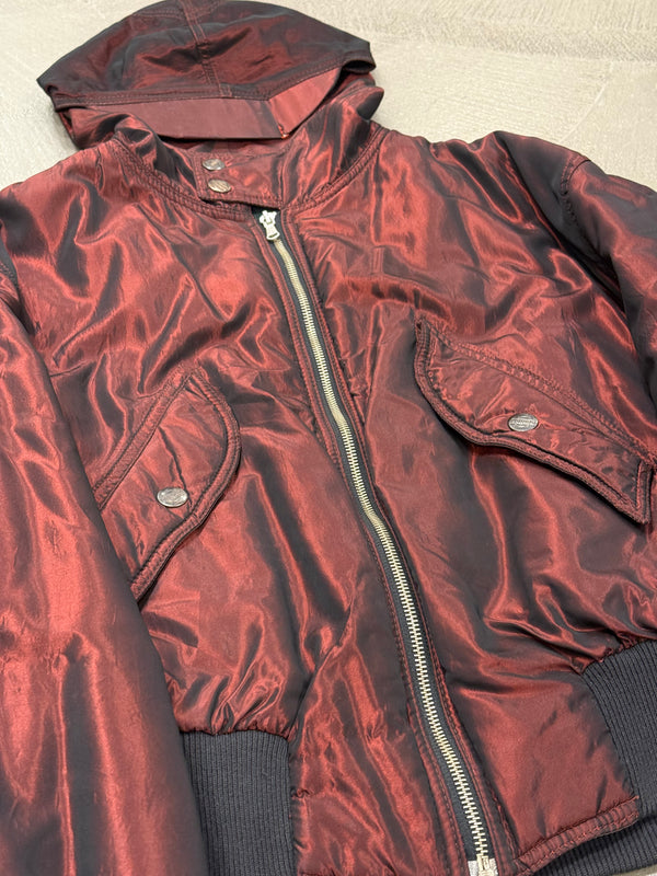 1990s Jean Paul Gaultier iridescent bomber jacket