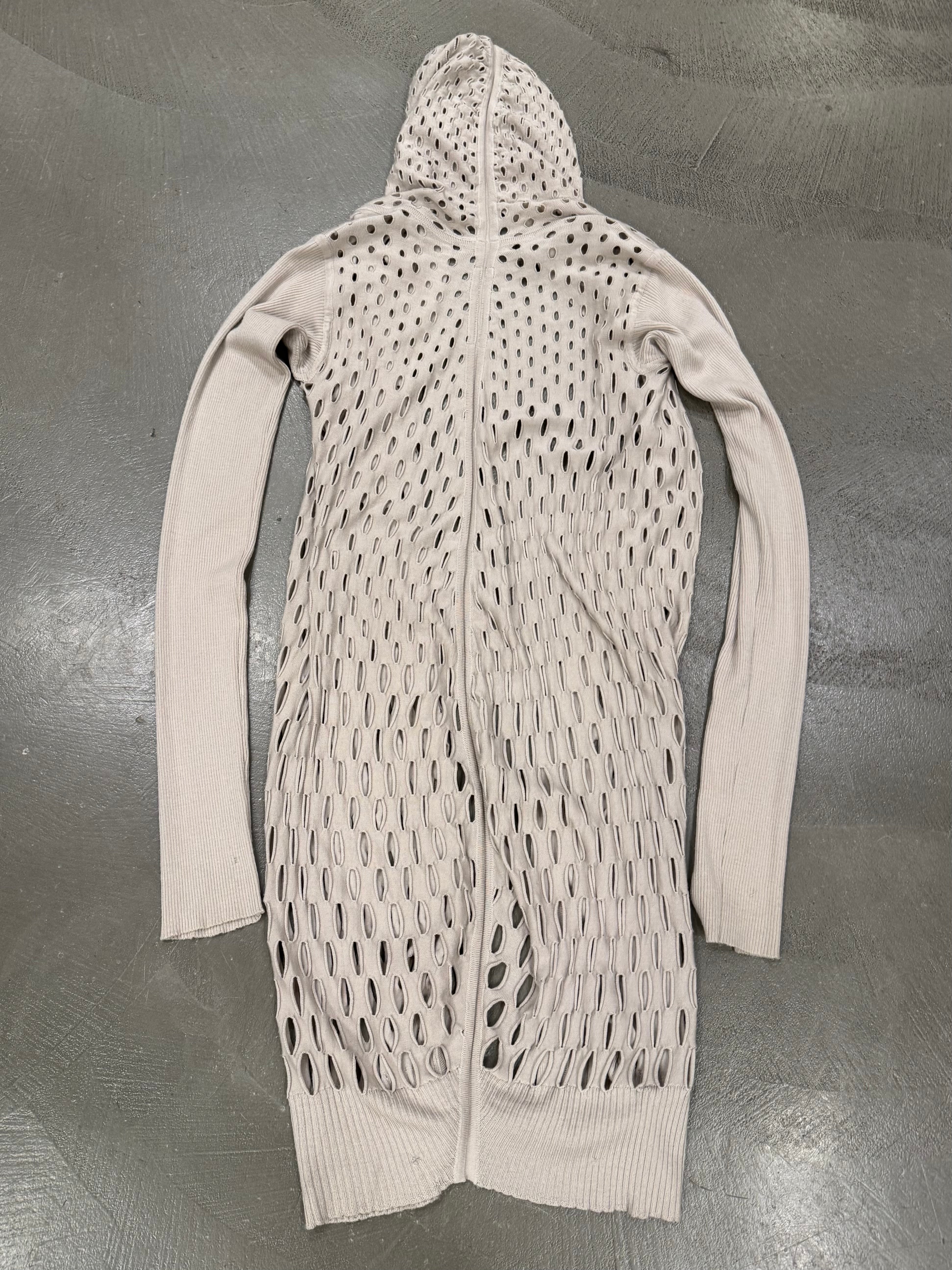 S/S2008 Rick Owens “Creatch” holed long cardigan