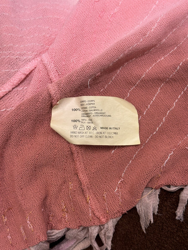 A/W2001 Roberto Cavalli shibori dyed deconstructed cardigan