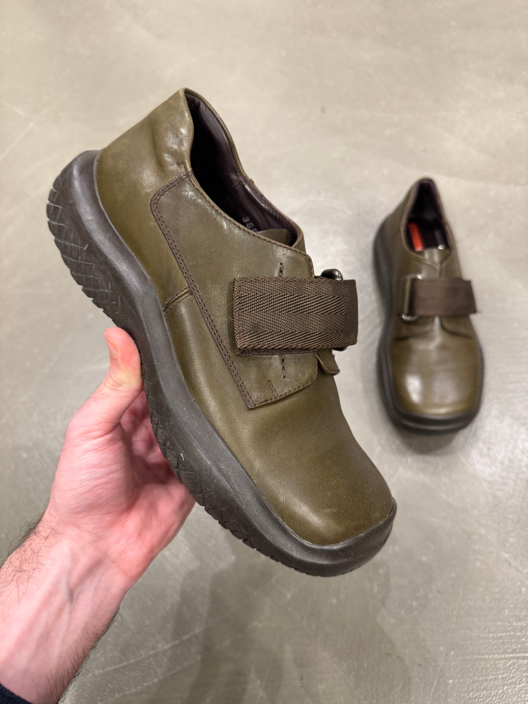 A/W1999 Prada leather straps vibram shoes