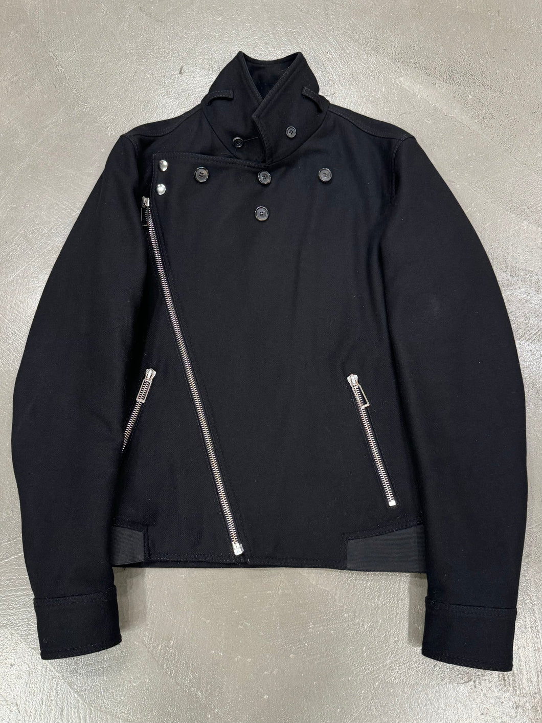 A/W2009 Dior Homme sample buttons biker wool jacket