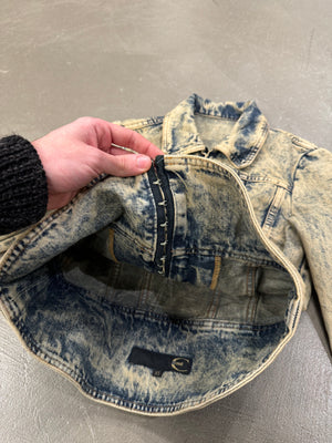 2000s Roberto Cavalli dyed faded denim jacket