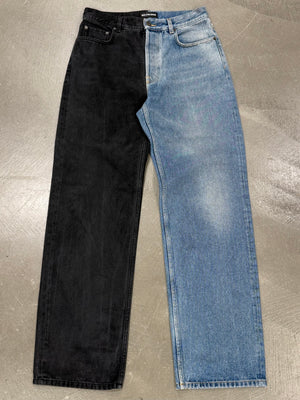A/W2019 Balenciaga fifthy-fifthy split jeans