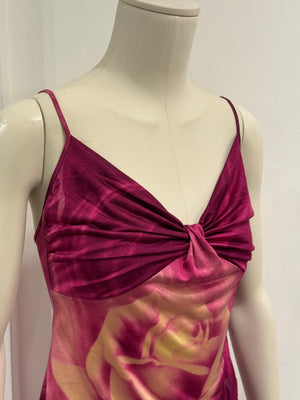 2000s Roberto Cavalli rose set top & skirt