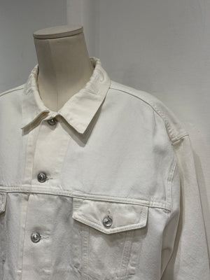 2018 Balenciaga deconstructed oversized denim jacket