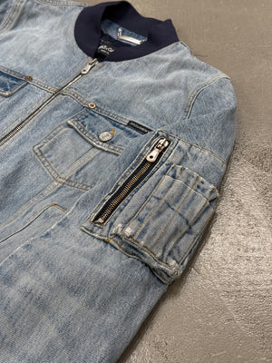 2000s Dolce & Gabbana denim bomber jacket