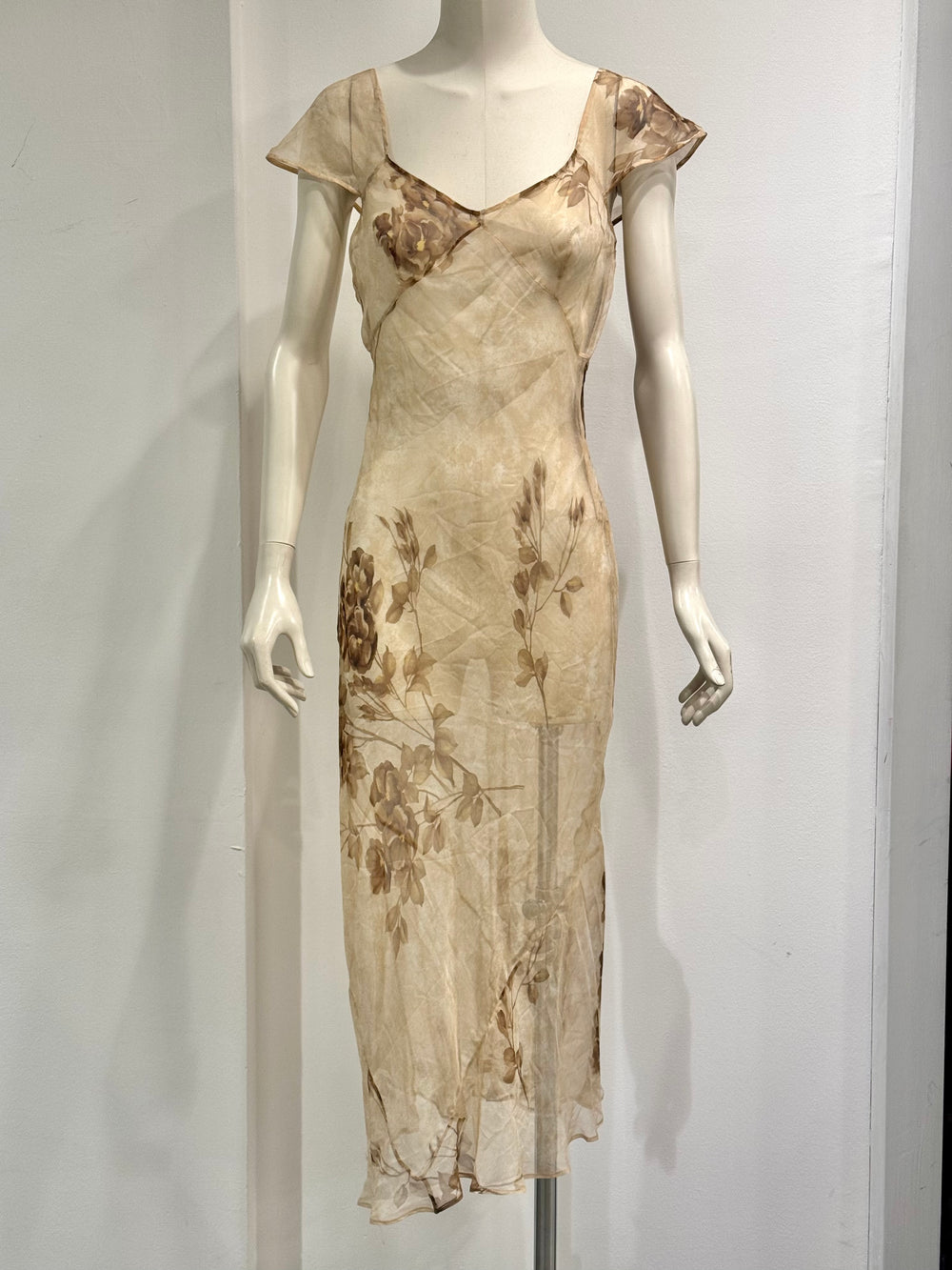 S/S1997 Dolce & Gabbana sheer floral long dress