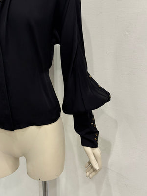 A/W2003 Gucci by Tom Ford grommet choker bondage blouse