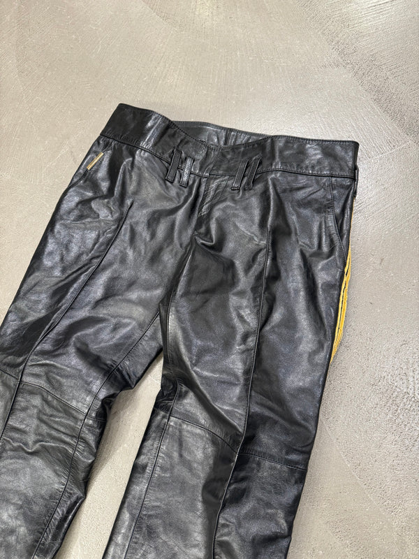 2000s Roberto Cavalli mainline biker leather pants