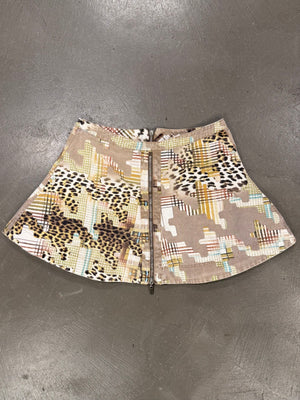 2000s Cavalli printed mini skirt
