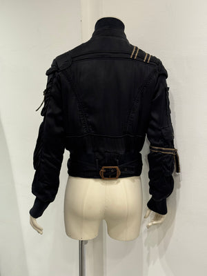 A/W2005 Roberto Cavalli bondage soldier bomber jacket