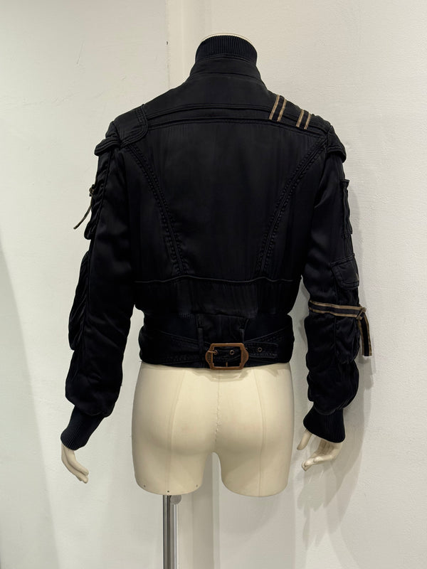 A/W2005 Roberto Cavalli bondage soldier bomber jacket