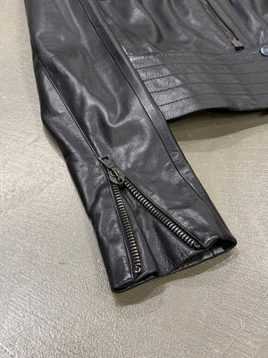 2000s Prada moto biker leather jacket