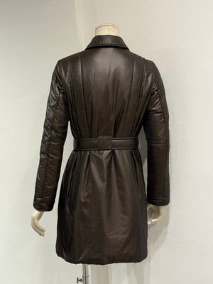2008 Gucci nylon belted puffer coat