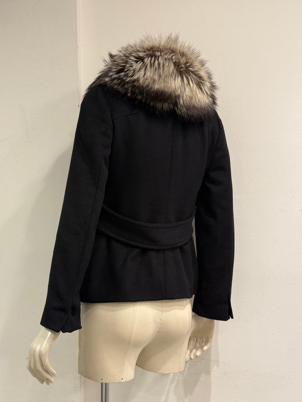 1998 Dolce & Gabbana fur collar Angora wool jacket
