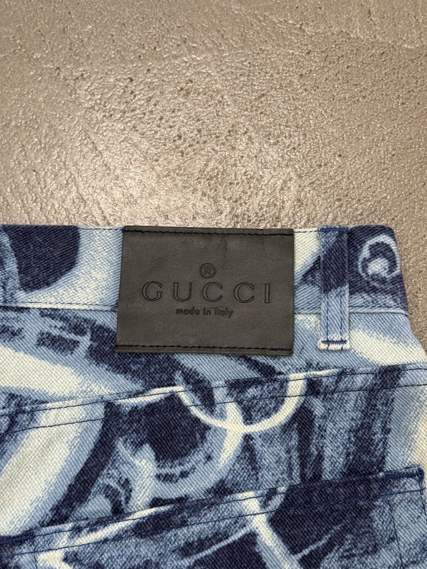 S/S2001 Gucci by Tom Ford runway seaward print jeans