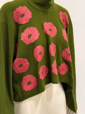 A/W1996 Comme des Garçons floral appliqué cropped knit
