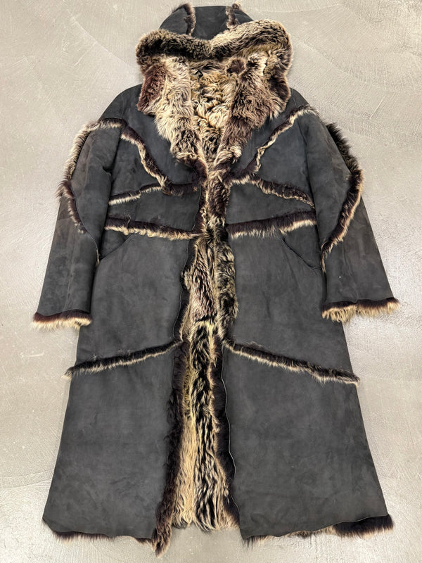A/W1999 Roberto Cavalli oversized patchwork shearling coat