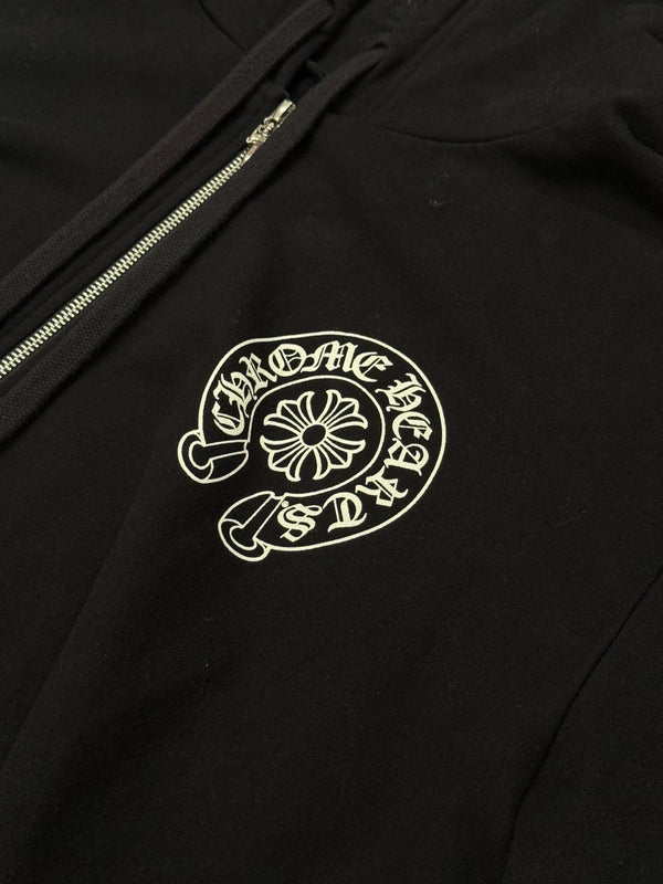 Chrome Hearts multicolor horseshoe logo zipup hoodie