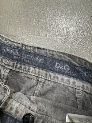 A/W2003 Dolce & Gabbana faded multi pocket cargo pants