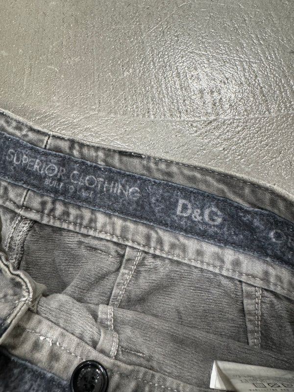 A/W2003 Dolce & Gabbana faded multi pocket cargo pants