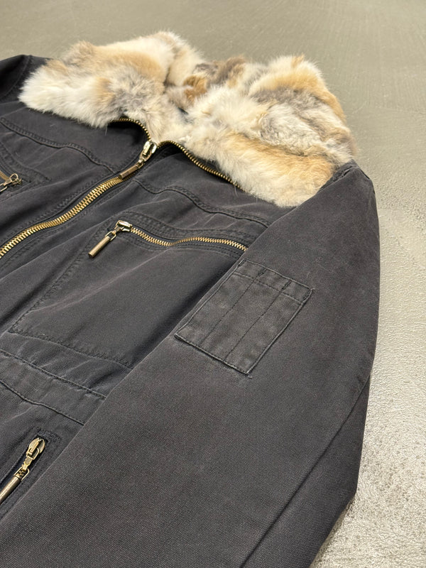 2000s Cavalli fur military parka