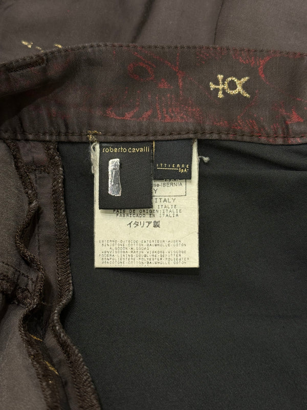 2000s Cavalli zodiac print cotton track pants