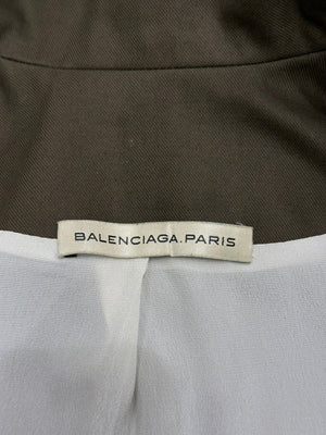 2000s Balenciaga by Nicolas Ghesquiere cropped oversized blazer