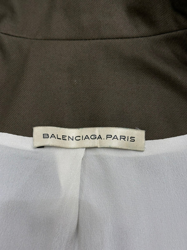 2000s Balenciaga by Nicolas Ghesquiere cropped oversized blazer
