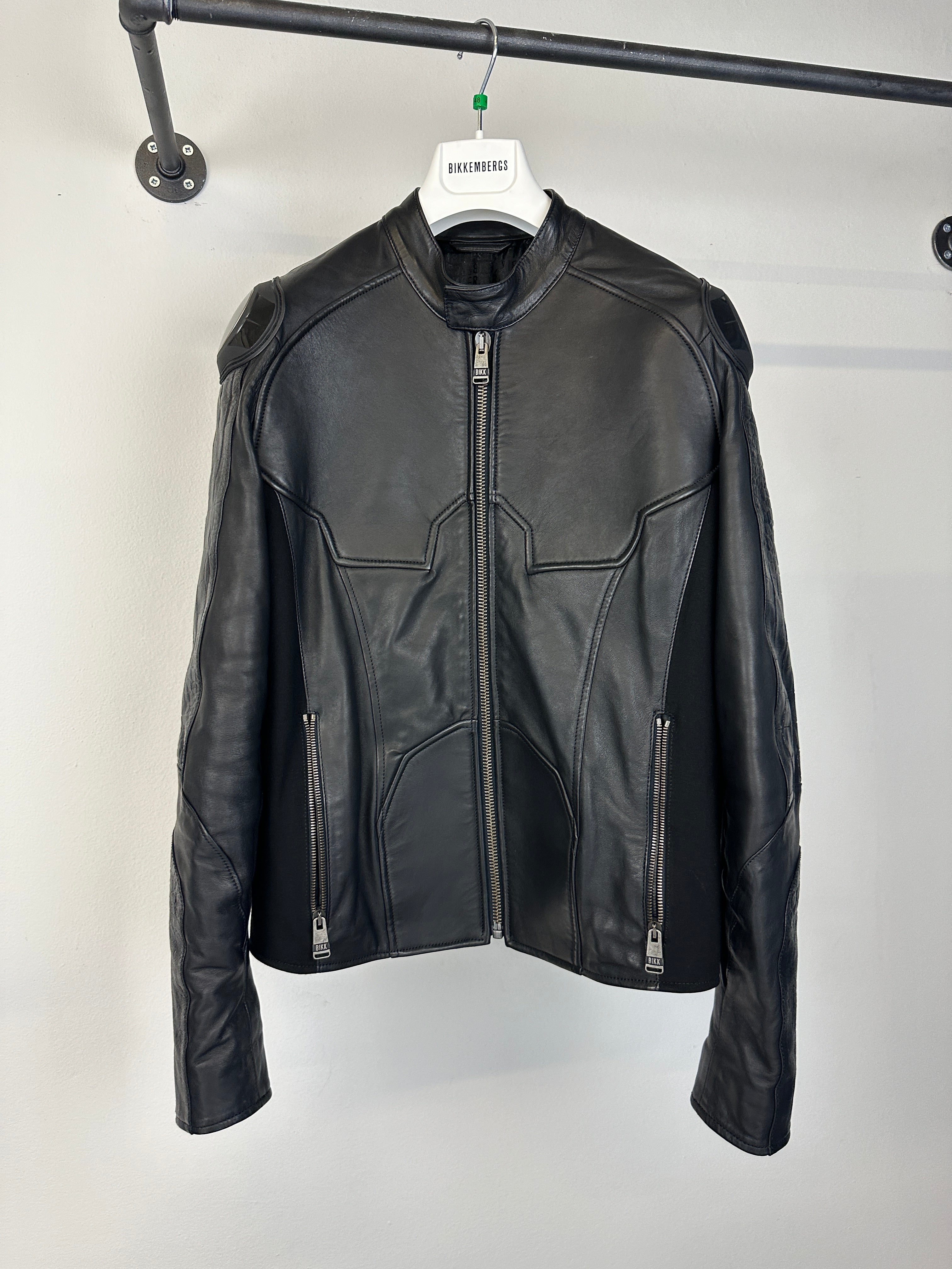 DIRK BIKKEMBERGS ブラックジャケット Black Men's black leather jacket | Bikkembergs