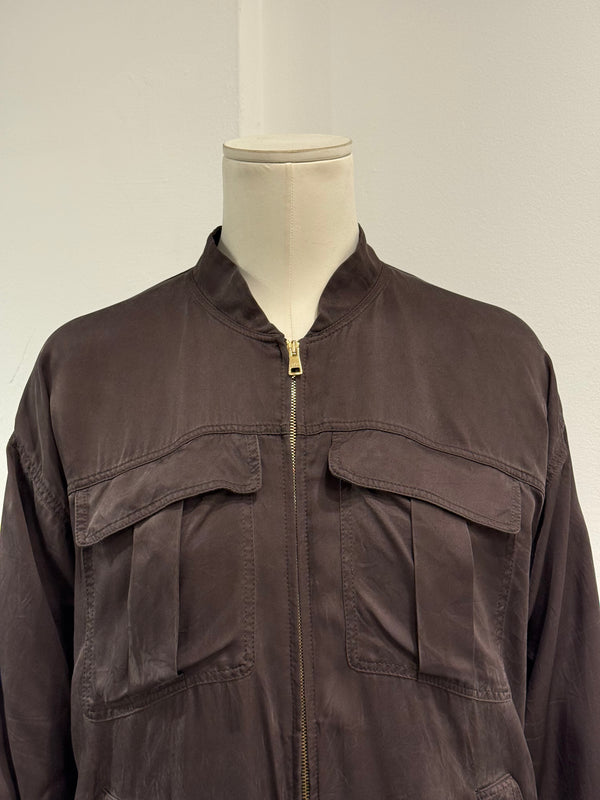 2013 Gucci silk field bomber jacket