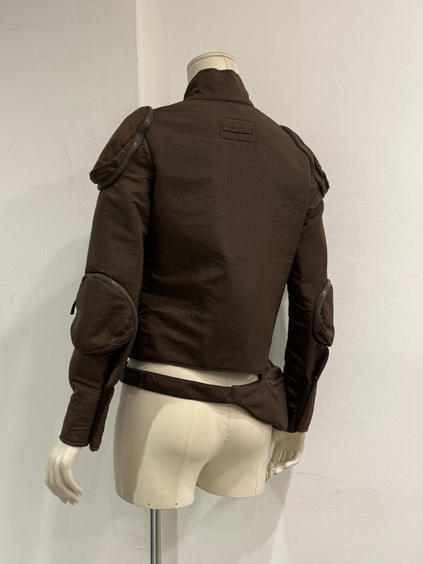 2000s Jean Paul Gaultier multi-pocket cargo modular biker jacket