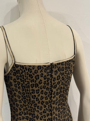 2000s Fendi leopard print bodycon mini dress