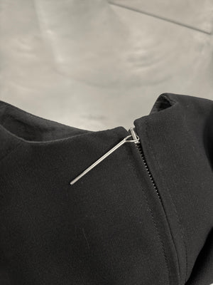 1990s Dirk Bikkembergs backzip vest with leather belt