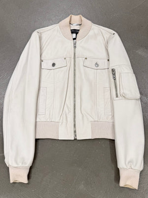 2002 Dolce & Gabbana leather bomber jacket