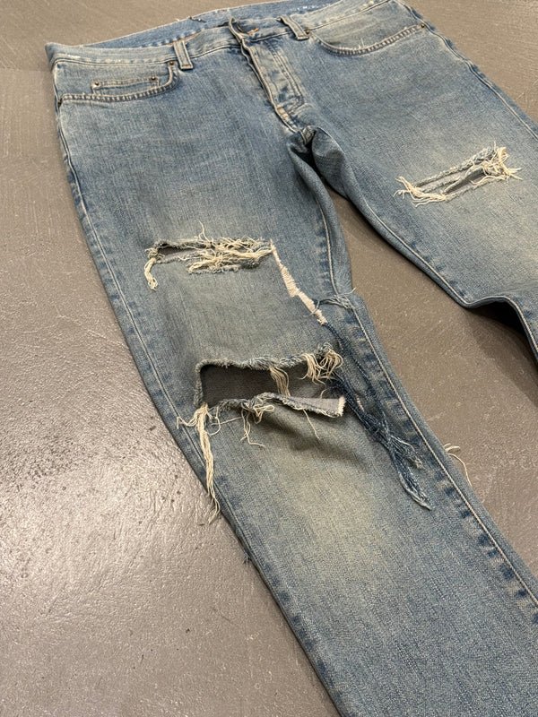 2014 Saint Laurent by Hedi Slimane crush denim slim jeans