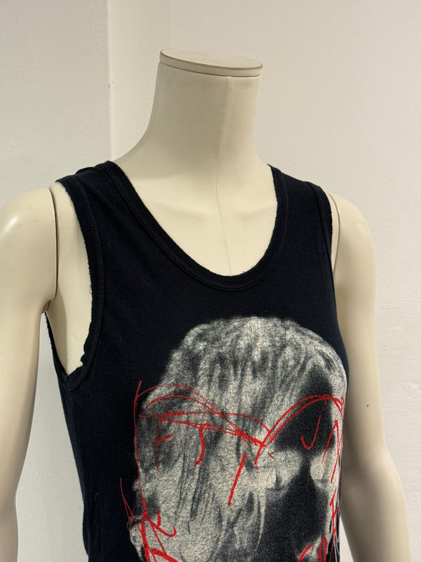 S/S2005 Ann Demeulemeester graphic tank top