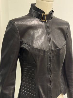 A/W2003 Gucci by Tom Ford corseted leather jacket