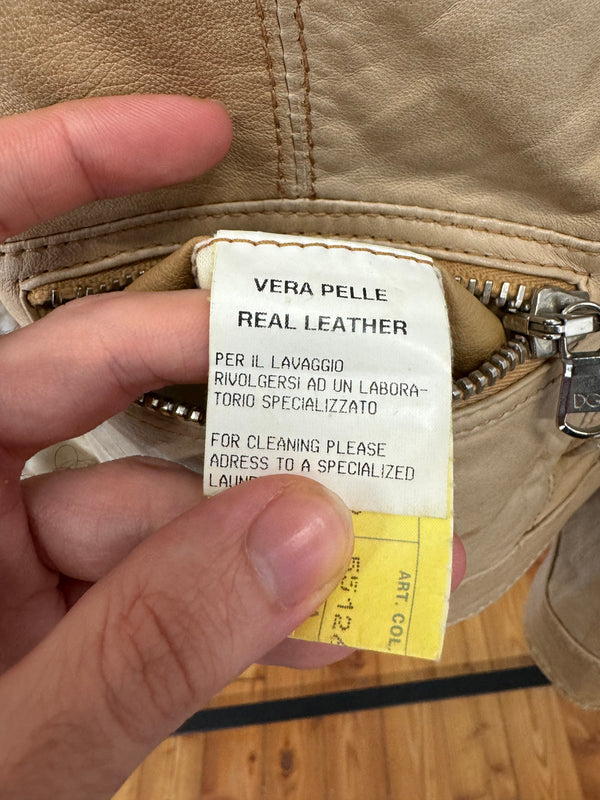 2002 Dolce & Gabbana zipper leather jacket